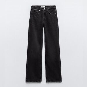 ZARA Mid-Rise Wide Leg Jeans
